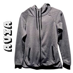 Women Avia zip up hoodie, grey, small